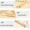 8 Pcs Ear Wax Removal Tool, Folding Type Copper Ear-Pick Cleaner Portable Ear Wax Removal Tools Ear Spoon Attached A Key Ring Mini Tool Supplies view 3