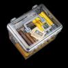 Dual Layer Cigar Humidor Box - Sealed, Temperature Humidity Control, Transparent for Easy Observation - Cedar Wood for Cigar Aging -Includes Hygrometer and 69% Humidification Packs - Large Capacity view 2