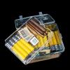 Dual Layer Cigar Humidor Box - Sealed, Temperature Humidity Control, Transparent for Easy Observation - Cedar Wood for Cigar Aging -Includes Hygrometer and 69% Humidification Packs - Large Capacity view 3