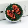 Wrapping Paper with Bow Pill Box Cute Round Pill Case Portable Medicine Tablet Vitamin Holder Organizer for Purse Pocket view 4