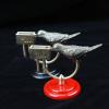 Pure Copper Bird Retro Desktop Kerosene Hand-Carved Lighter, Creative Bird Design, Refillable Adjustable Lighter, Suitable for Collection, Decoration and Gifts for Men and Women(Fuel Not Included)(Bla view 2