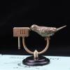 Pure Copper Bird Retro Desktop Kerosene Hand-Carved Lighter, Creative Bird Design, Refillable Adjustable Lighter, Suitable for Collection, Decoration and Gifts for Men and Women(Fuel Not Included)(Bla view 3