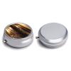 The Waves are Moving Pill Box Cute Round Pill Case Portable Medicine Tablet Vitamin Holder Organizer for Purse Pocket view 3
