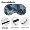 Sleep Mask Soft Comfortable Eye Mask with Adjustable Strap Eye Cover Blue Hexagons and DiamondsEye Shade for Men Women Work Travel view 3