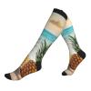 MHGDC Pineapples on the Summer Beach Printed Sports Compression Socks,Travel Wide Calf Graduated Support Socks for Women Mens 15-20mmHg view 1