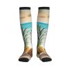 MHGDC Pineapples on the Summer Beach Printed Sports Compression Socks,Travel Wide Calf Graduated Support Socks for Women Mens 15-20mmHg view 2