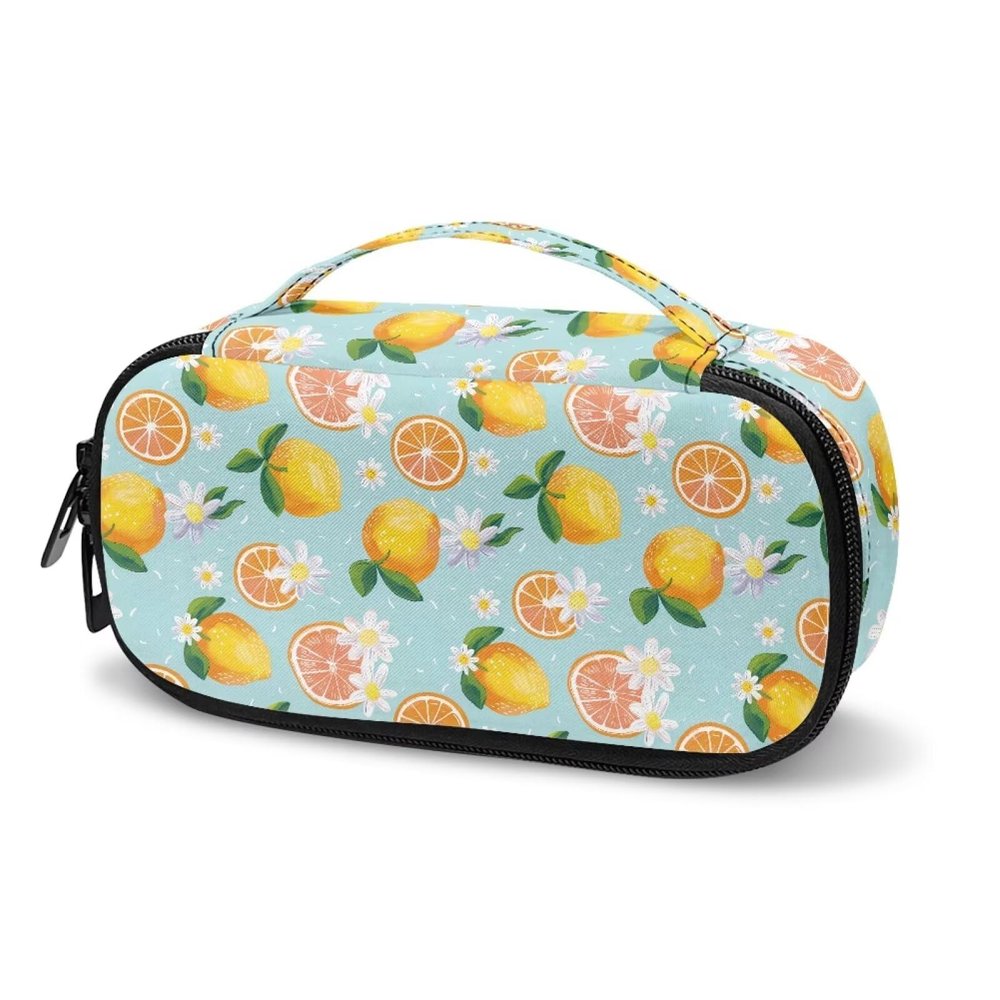 ASQVTIFE Lemon and Flower Insulin Pen Cooler Insulin Pen Travel Case Insulin Cooler Travel Case Diabetic Cooler Travel Case Blood Glucose Monitor Case Insulin Container Diabetic Carrier Bag