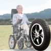1 Pair of 10inch Wheelchair Front Wheels, Power Wheelchair Accessory, Inflatable Wheelchair Wheels, 1/2" Bearings, Replacement Wheels for Wheelchairs and Walkers view 2