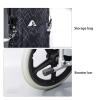 MUYRJLZX Transport Wheelchair Lightweight Wheelchairs Folding Transport Wheelchairs with Handbrake for Adults Carbon Steel Wheelchair Support 220lbs Mobility aids view 4