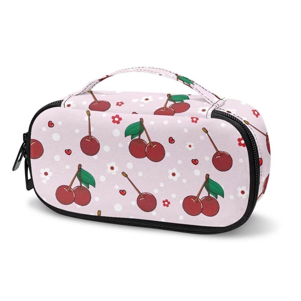 ASQVTIFE Cherries01 Insulin Cooler Travel Case Insulin Pen Cooling Case Handy Medication Insulated Diabetic Carrying Cooling Bag for Insulin Pen Glucose Meter and Diabetic Supplies
