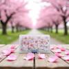 100Pcs Edible Flower Cupcake Decoration Glutinous Rice Paper Water Wedding Cake Birthday Party Baking Tray Cake Toppers Sakura Decor Cherry Blossom Decoration, Frosting, Icing and Decorations view 4