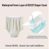 EEOST Adult Diaper Cover for Incontinence Noiseless Leak-Protection Underwear Plastic Pants Over Diapers Waterproof Rubber Pants (White, S(Men Size)) view 3