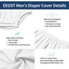 EEOST Adult Diaper Cover for Incontinence Noiseless Leak-Protection Underwear Plastic Pants Over Diapers Waterproof Rubber Pants (White, S(Men Size)) view 4