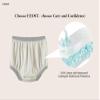 EEOST Adult Diaper Cover for Incontinence Noiseless Leak-Protection Underwear Plastic Pants Over Diapers Waterproof Rubber Pants (Gray, 3XL(Men Size)) view 3