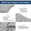 EEOST Adult Diaper Cover for Incontinence Noiseless Leak-Protection Underwear Plastic Pants Over Diapers Waterproof Rubber Pants (Gray, 3XL(Men Size)) view 4