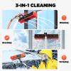 6ft Water Fed Pole Kit Water Fed Brush for Window Solar Panel Cleaning Washing Telescoping Extension Pole,Stretch Range (3.28-26.25ft), Window Squeegee & Scrubber Combo W/Pivot System view 3