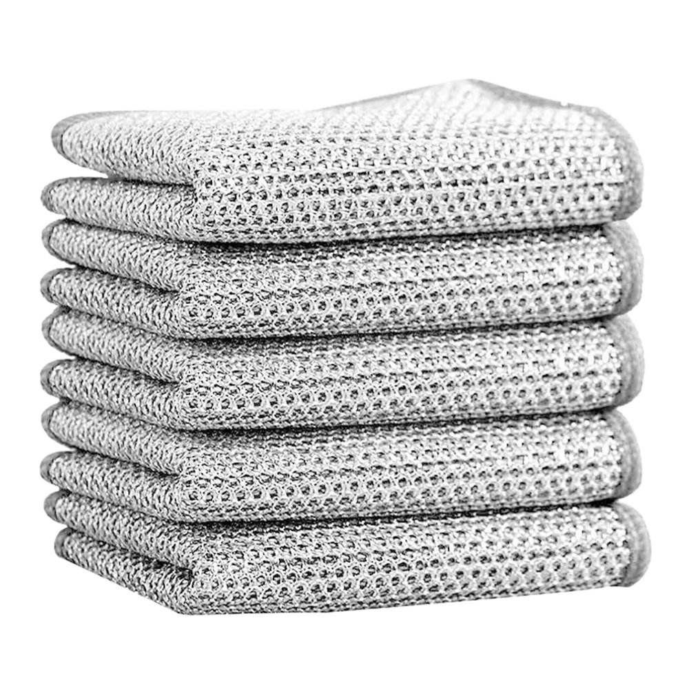 Silver Wire Cleaning Cloth; Steel Wire Cleaning Cloth; Dish Towel; Dish Cloth; scouring pad; rag; Kitchen rag; Kitchen Towel (100 PCS)