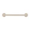 HomeStock Bathroom Grab Bar - 16 Inch Safety Rail with Cover Flange - Vinyl Coated Grip - Off White Finish view 1