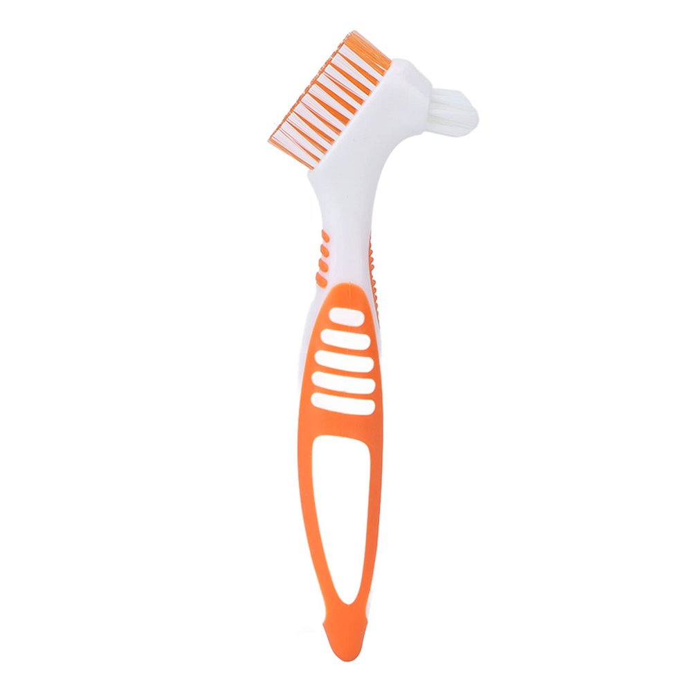 Zetiling Denture Brush, Denture Toothbrush, Denture Cleaning Brush Set, Denture Toothbrush Dual Head Denture Cleaning Tools for Partial Dentures Half Dentures Complete Dentures