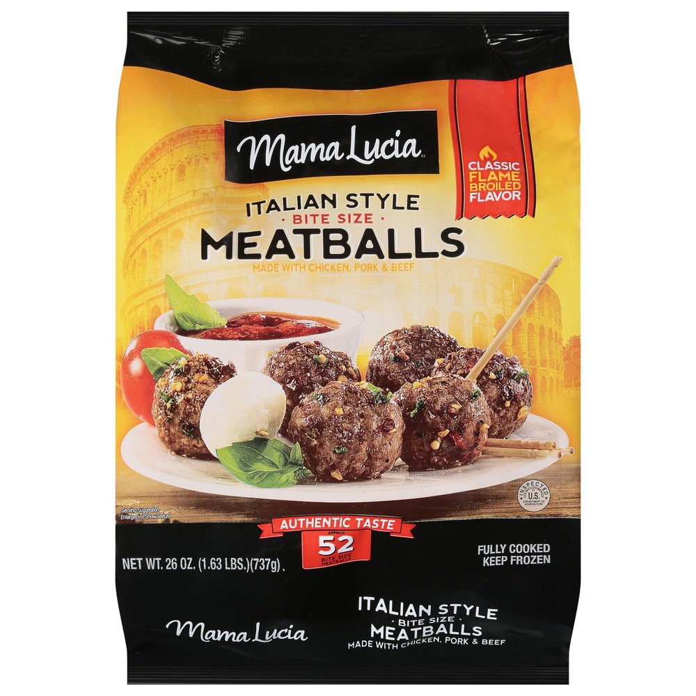 Mama Lucia, Frozen Meatballs Italian Style, 26 Ounce