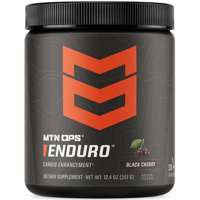 MTN OPS Enduro Nitric Oxide Stim Free Pre Workout | Magnesium Citrate, L Arginine & L Citrulline Caffeine Free Preworkout | 30 Serving Black Cherry