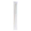 Boardwalk Heavyweight Wrapped Disposable Knife, 1,000 Count, 7.48" Long, Plastic, White, Polystyrene Cutlery, Rigid view 1