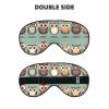Cartoon Owls Cute Double Side Eye Mask, Adjustable Strap Eye Mask, Eye Sleep Shade Cover, Blocks Light Eye mask view 2