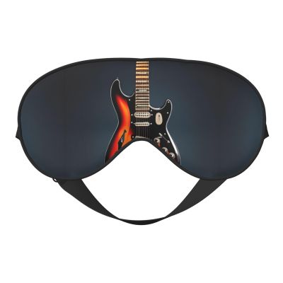 Orange Electric Guitars Double Side Eye Mask, Adjustable Strap Eye Mask, Eye Sleep Shade Cover, Blocks Light Eye mask