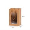 10 pieces of 5.1 * 7.1 * 9.8 inch transparent window kraft paper bags, gift bags with loose straps, handle kraft paper shopping bags, used for Mother's Day graduation birthdays, bride gift packaging, baby gift packaging, wedding gift packaging, bouqu view 3