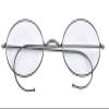 Agstum Anti-Blue Light Reading Glasses, Retro Mid Large Round Wire Rim Cable Readers without Nose Pads (Gunmetal / 49mm Size, 0.25 x) view 1