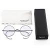 Agstum Anti-Blue Light Reading Glasses, Retro Mid Large Round Wire Rim Cable Readers without Nose Pads (Gunmetal / 49mm Size, 0.25 x) view 4