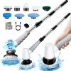 Electric Spin Scrubber Bathroom Scrubber - Cordless Shower Scrubber with Adjustable Handle, 2 Speeds, Bathroom Scrubber with 8 Replaceable Brush Heads, Power Scrubber for Bathroom Bathtub Cleaning view 1