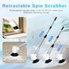 Electric Spin Scrubber Bathroom Scrubber - Cordless Shower Scrubber with Adjustable Handle, 2 Speeds, Bathroom Scrubber with 8 Replaceable Brush Heads, Power Scrubber for Bathroom Bathtub Cleaning view 3