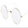 Agstum Anti-Blue Light Reading Glasses, Retro Mid Large Round Wire Rim Cable Readers without Nose Pads (Gold / 47mm Size, 3.0 x) view 2