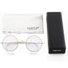 Agstum Anti-Blue Light Reading Glasses, Retro Mid Large Round Wire Rim Cable Readers without Nose Pads (Gold / 47mm Size, 3.0 x) view 4