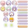 120 Pcs Kids Bandages, 10 Styles Cute Cartoon Adhesive Bandages Breathable Round Colorful Vaccination Bandage Adhesive Dot Kids Bandage for Minor Cuts, Scrapes, Wounds, 0,9 Inch view 1