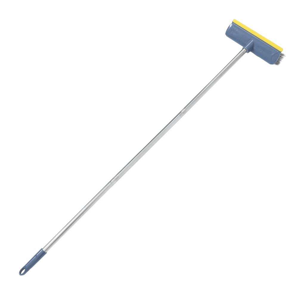 JEWEDECO Bathroom Broom Floor Cleaning Brush Long Handle Scrub Brush for Indoor Kitchen Dust Broom for Hard Floors