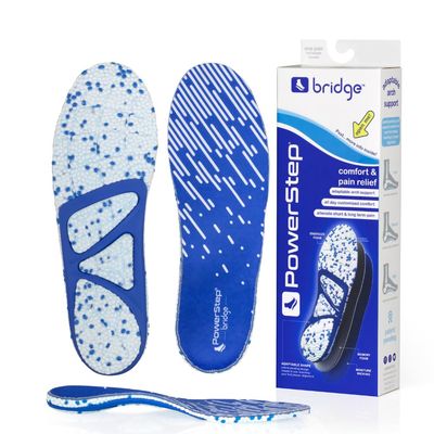 PowerStep Bridge, Flexible Arch Insoles, Comfort Memory Foam Insert, Plantar Fasciitis Pain Relief, Adaptable Arch Support, Neutral Arch, Shoe Inserts, Unisex (Men 10-11.5, Women 11-12.5)
