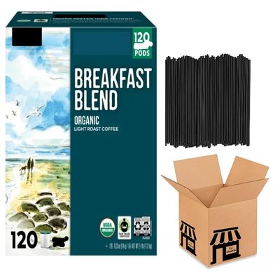 Breakfast Blend Organic Light Roast Coffee - 120 Count Coffee Pods (Packaging May Vary) BY Kirk' land Signatur'e Co