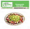 26oz Oval Disposable Compostable Paper Burrito Bowls Heavy-Duty, Eco-Friendly Oval Bowls Natural Bagasse Unbleached, Heat Resistant, 100% Biodegradable Salad Bowls Alternative to Plastic (50) view 4