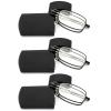 REAVEE 3 Pack Folding Reading Glasses for Men Women, Blue Light Blocking Computer Readers Spring Hinge with Small Compact Case, Black 1.25 view 1