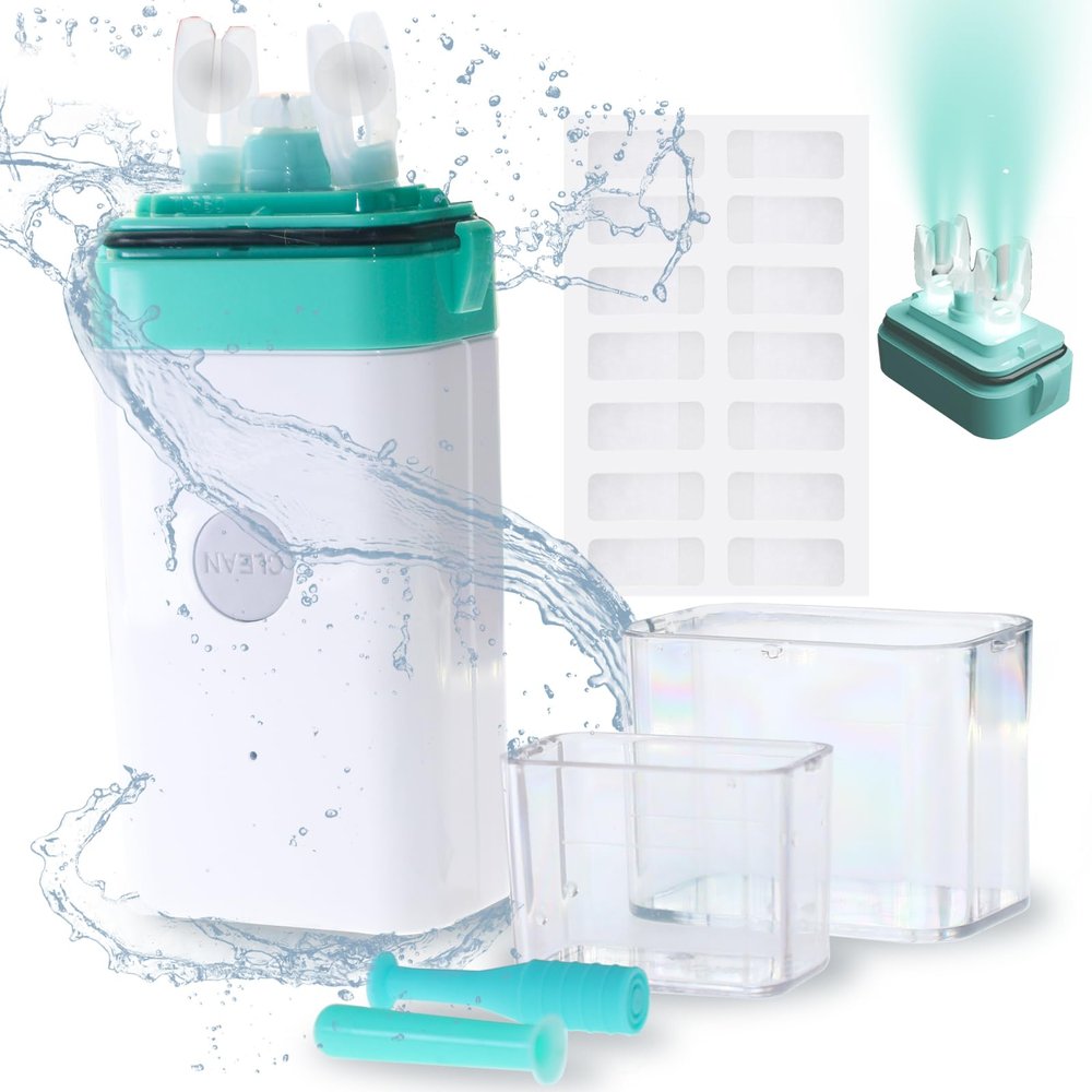 3in1 Multipurpose Hard Contact Lens Cleaner GV Pro  Daily Cleaning Machine for Rigid Gas Permeable Lenses (RGB, Ortho-K), 3in1 Multifunction Cleaning Soaking, &Storing Function Suit for Travel Kit