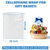 Arsmat Large Clear Cellophane Gift bags, 5 Pack 30"X40" Cellophane Wrap for Gift Baskets, 1.5 Mil Thick Clear Basket Bags view 2