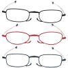 REAVEE 3 Pack Folding Reading Glasses for Men Women, Blue Light Blocking Computer Readers Spring Hinge with Small Compact Case, Black Red Blue 1.75 view 2