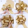 1Pcs Large Gift Bows16" Wide, Bows for Gift, Christmas, Presents, Birthday, Baby Shower, Gift Basket,Wedding, Reception, Easter,Decoration, Office, Classroom, Fundraiser. (Gold-1) view 3