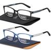 EASY READ 2 Pairs TR90 Bifocal Reading Glasses for Men,Rectangular Sport Blue Light Blocking Readers with Spring Hinge(Magnification 1.75,Black/Blue) view 1
