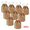 50Pack Paper Gift Boxes, Lantern Hexagon Kraft Paper Package Box with Twine, Foldable Treat Candy Boxes Gift Packing Wrap for Wedding Party Christmas view 2