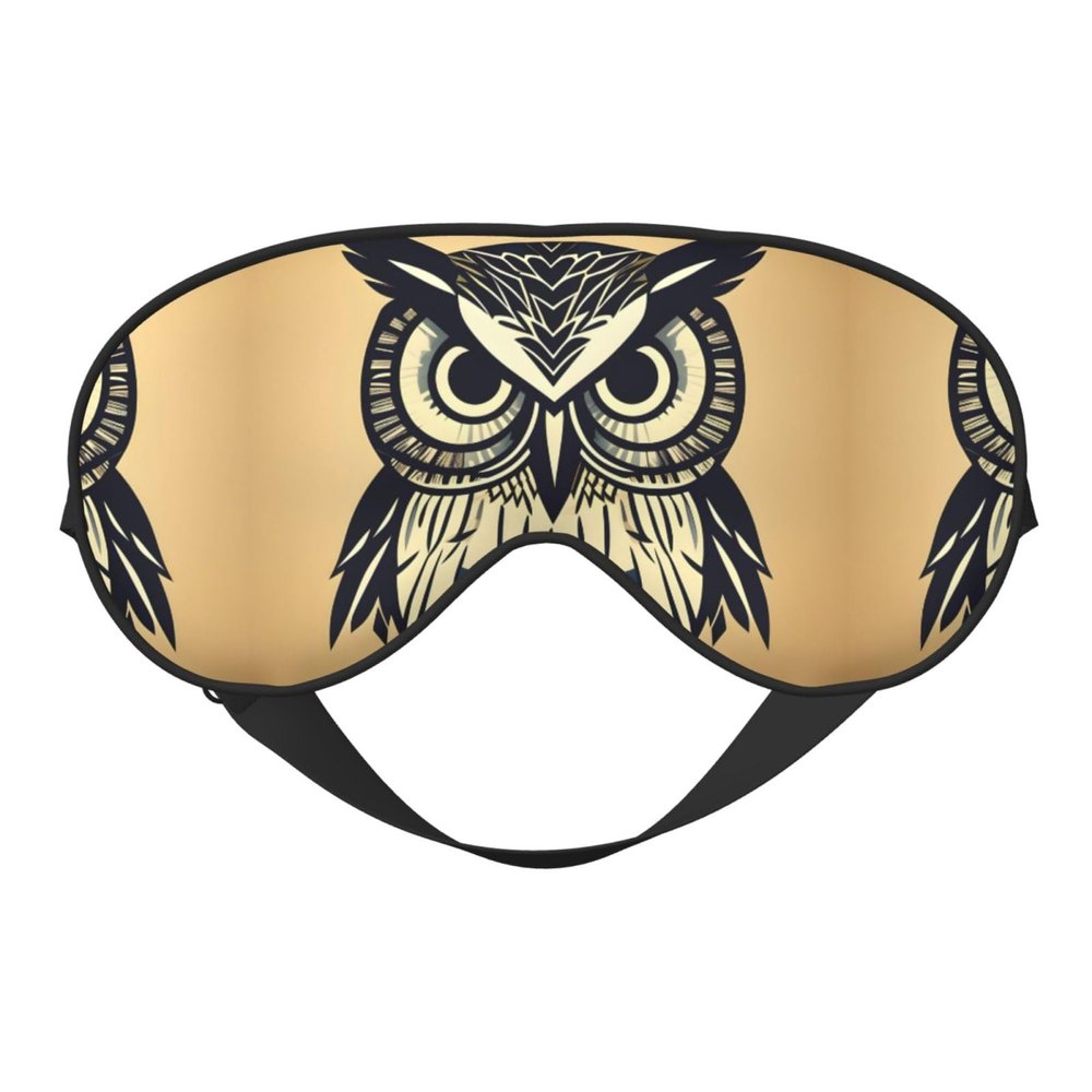 Cute Owl Double Side Eye Mask, Adjustable Strap Eye Mask, Eye Sleep Shade Cover, Blocks Light Eye mask