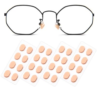 16 Pairs Eyeglass Nose Pads Foam Nose Cushion Anti Slip Adhesive Adjustable Nose Pads for Glasses Eyeglasses Stick on Plastic Frames Skin Color 1mm