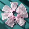 WenTao 100pcs Organza Gift Bags, 4 x 6 inches Pink Wedding Christmas Favors Gift Drawstring Bags Jewelry Pouches view 4